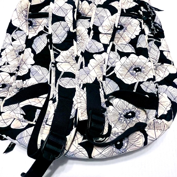 Vera Bradley quilted Backpack Black/ White - Picture 4 of 7